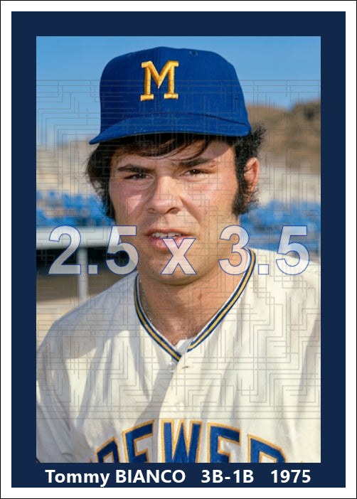 Tommy Bianco - 1975 Milwaukee Brewers - choose a size & style