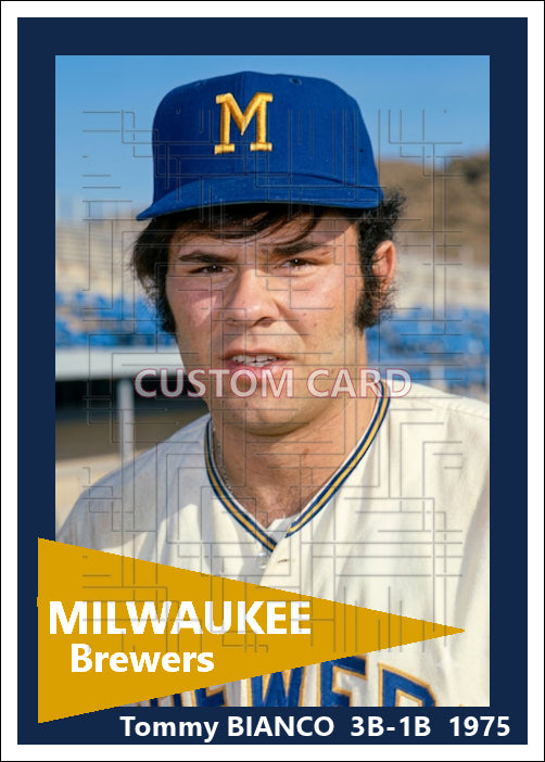 Tommy Bianco - 1975 Milwaukee Brewers - choose a size & style