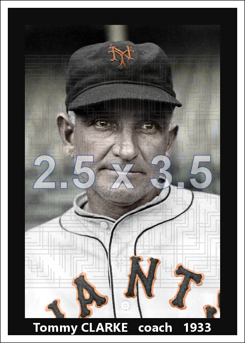 Tommy Clarke - 1933 New York Giants - choose a size & style