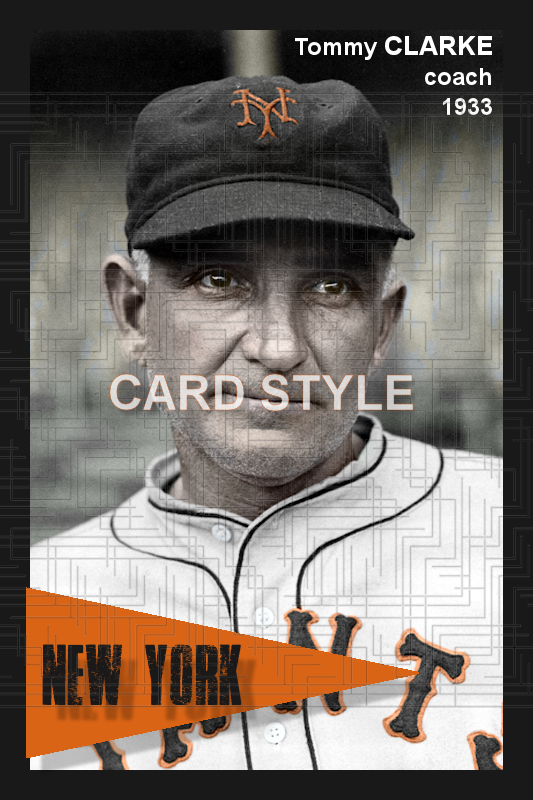 Tommy Clarke - 1933 New York Giants - choose a size & style