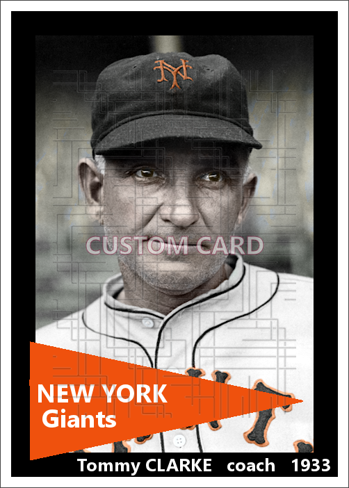 Tommy Clarke - 1933 New York Giants - choose a size & style
