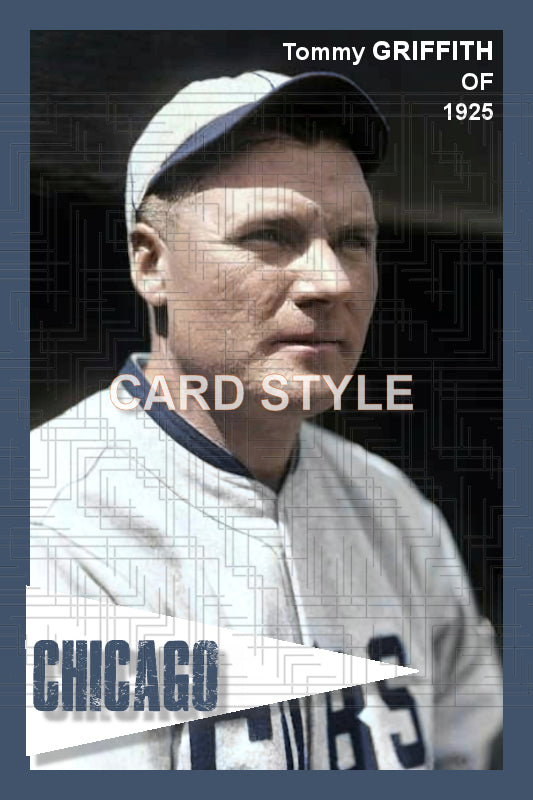 Tommy Griffith - 1925 Chicago Cubs - choose a size & style