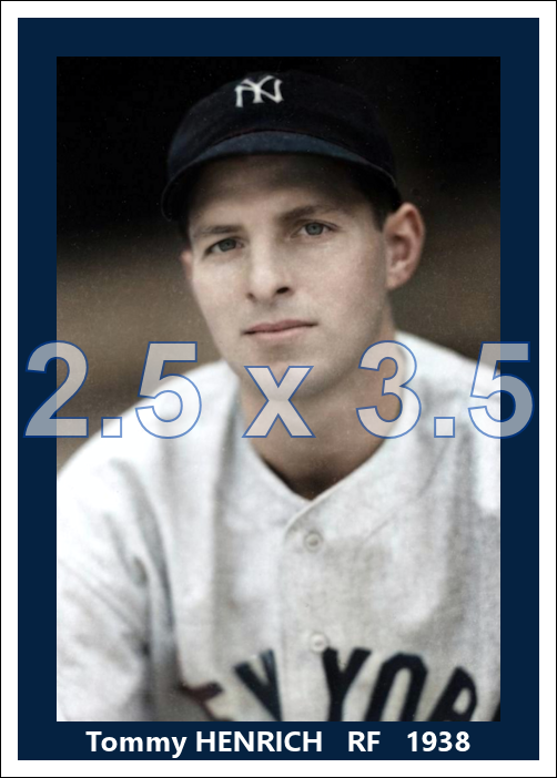 Tommy Henrich - 1938 New York Yankees - choose a size & style
