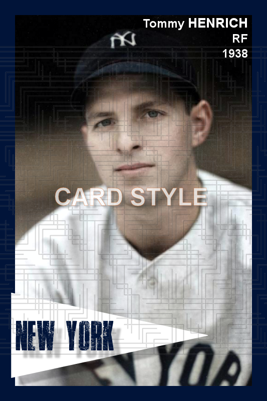 Tommy Henrich - 1938 New York Yankees - choose a size & style
