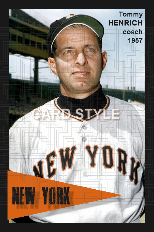 Tommy Henrich - 1957 New York Giants - choose a size & style