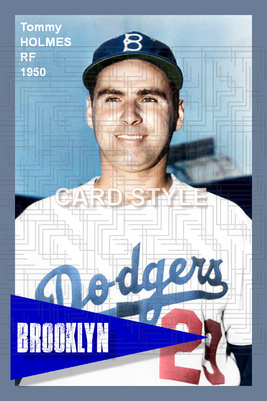 Tommy Holmes - 1952 Brooklyn Dodgers - choose a size & style