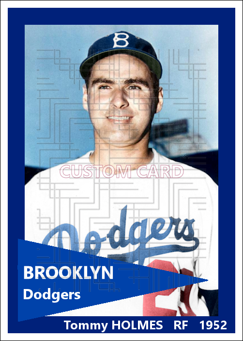 Tommy Holmes - 1952 Brooklyn Dodgers - choose a size & style