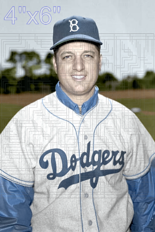 Tommy Lasorda - 1954 Brooklyn Dodgers - choose a size & style
