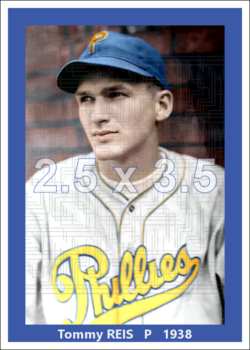 Tommy Reis - 1938 Philadelphia Phillies - choose a size & style