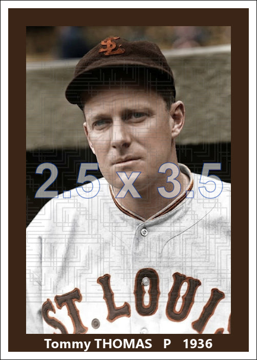 Tommy Thomas - 1936 St. Louis Browns - choose a size & style