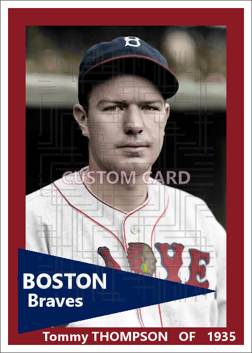 Tommy Thompson - 1935 Boston Braves - choose a size & style
