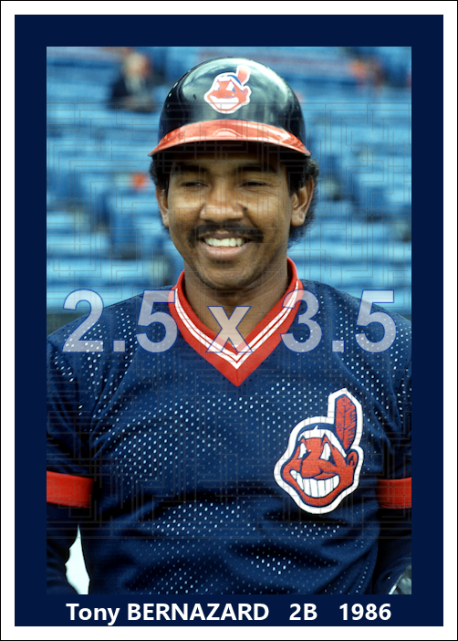 Tony Bernazard - 1986 Cleveland Indians - choose a size & style