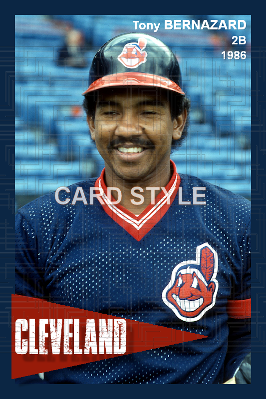 Tony Bernazard - 1986 Cleveland Indians - choose a size & style