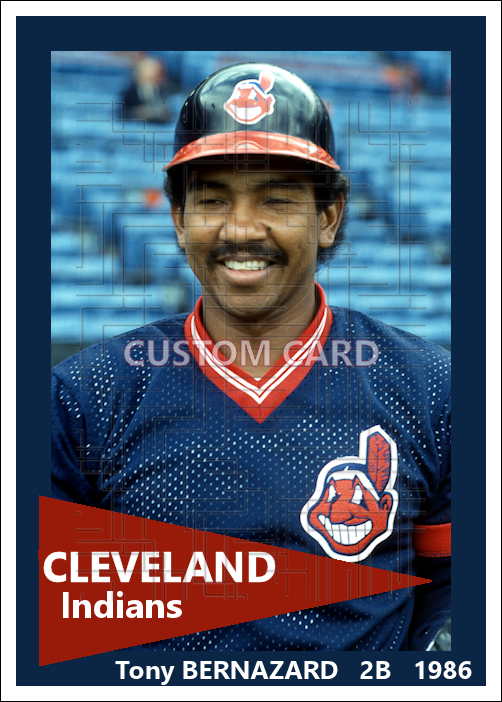 Tony Bernazard - 1986 Cleveland Indians - choose a size & style