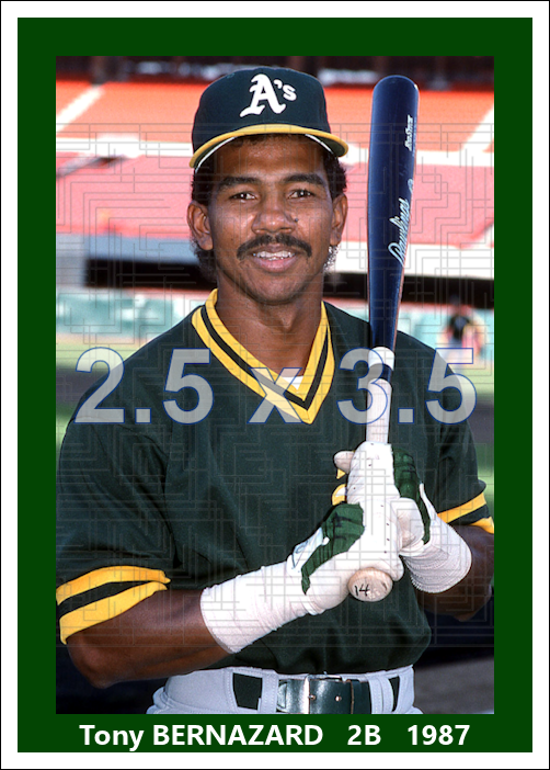 Tony Bernazard - 1987 Oakland Athletics - choose a size & style