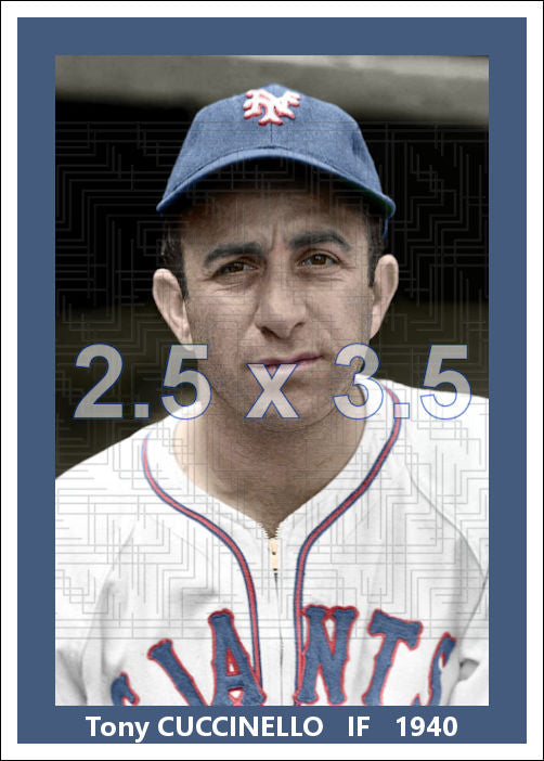 Tony Cuccinello - 1940 New York Giants - choose a size & style