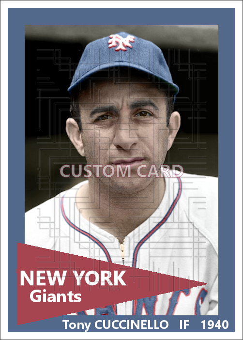 Tony Cuccinello - 1940 New York Giants - choose a size & style