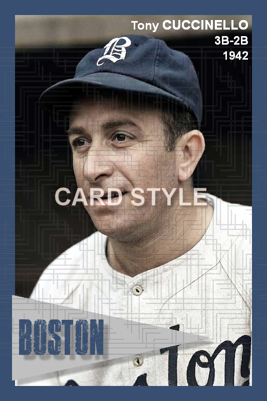 Tony Cuccinello - 1942 Boston Braves - choose a size & style