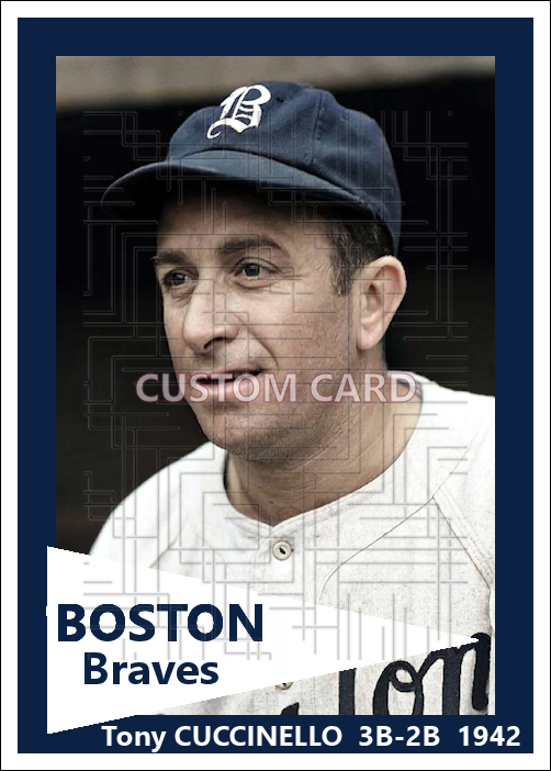 Tony Cuccinello - 1942 Boston Braves - choose a size & style