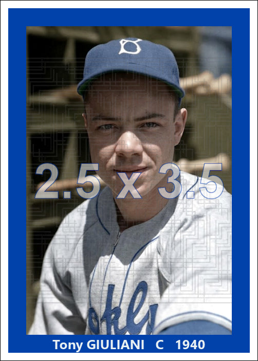 Tony Giuliani - 1940 Brooklyn Dodgers - choose a size & style