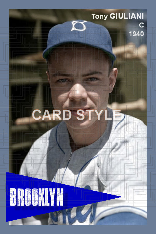 Tony Giuliani - 1940 Brooklyn Dodgers - choose a size & style