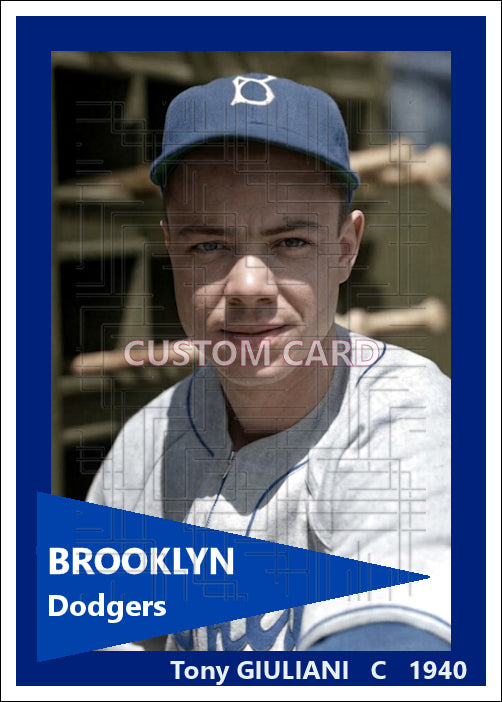Tony Giuliani - 1940 Brooklyn Dodgers - choose a size & style