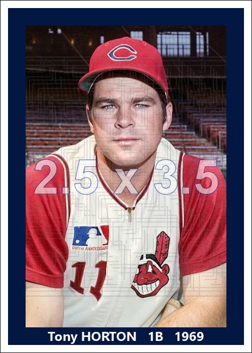 Tony Horton - 1969 Cleveland Indians - choose a size & style