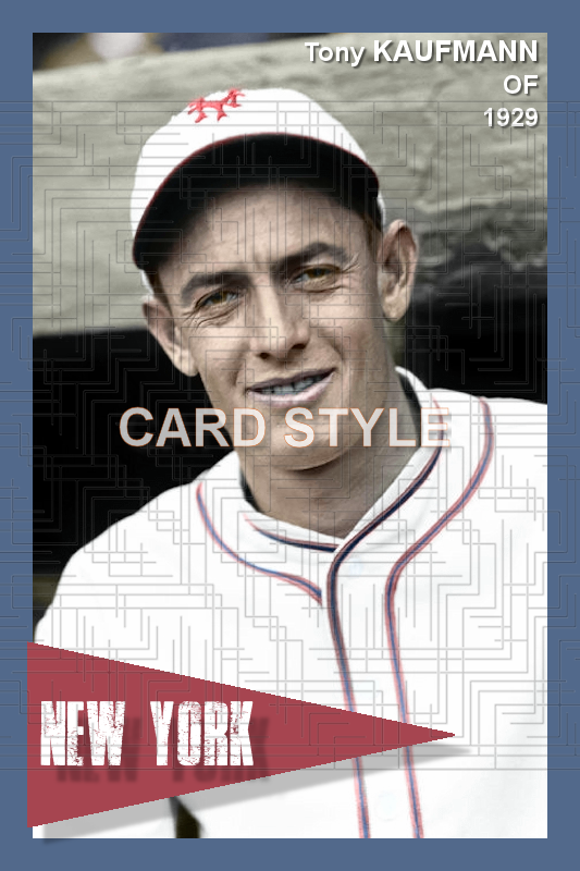 Tony Kaufmann - 1929 New York Giants - choose a size & style
