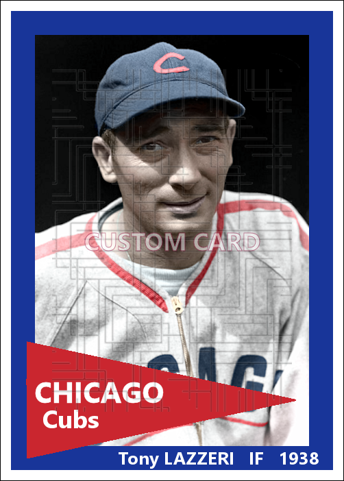 Tony Lazzeri - 1938 Chicago Cubs - choose a size & style