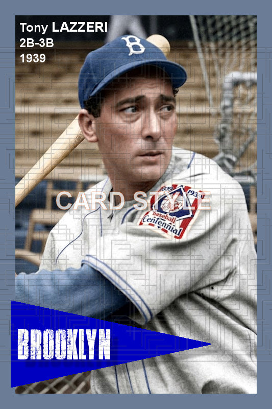 Tony Lazzeri - 1939 Brooklyn Dodgers - choose a size & style