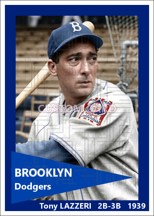 Tony Lazzeri - 1939 Brooklyn Dodgers - choose a size & style