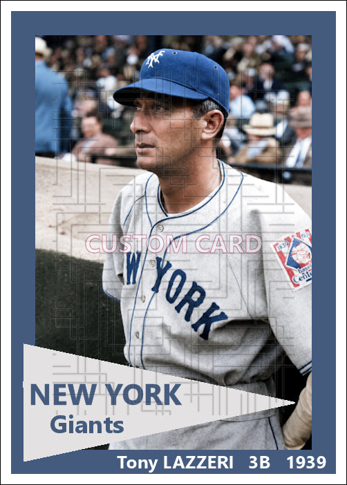 Tony Lazzeri - 1939 New York Giants - choose a size & style