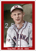 Tony Piet - 1934 Cincinnati Reds - choose a size & style