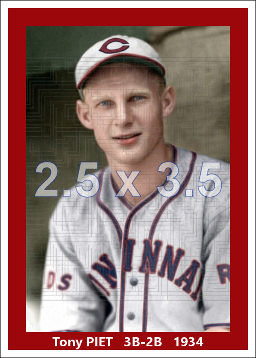 Tony Piet - 1934 Cincinnati Reds - choose a size & style