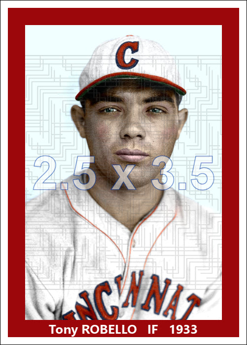 Tony Robello - 1933 Cincinnati Reds - choose a size & style