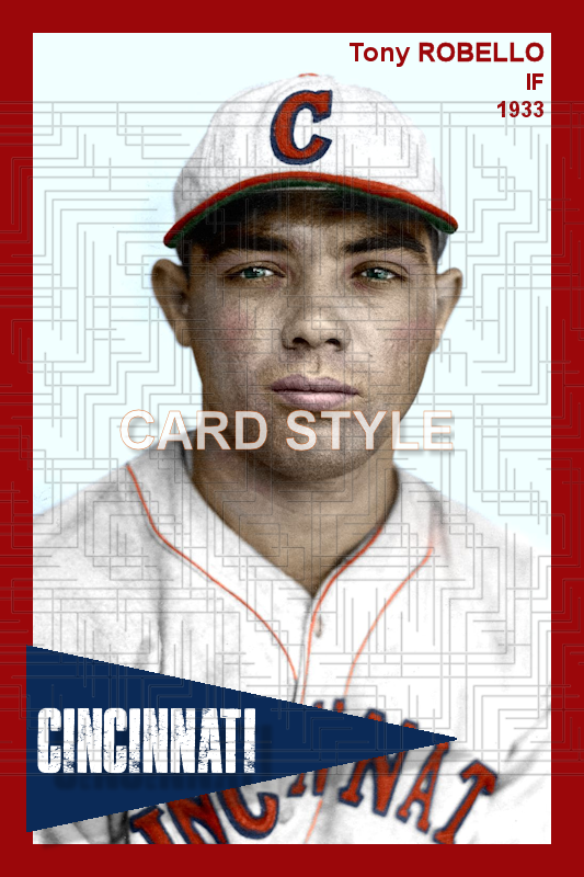 Tony Robello - 1933 Cincinnati Reds - choose a size & style