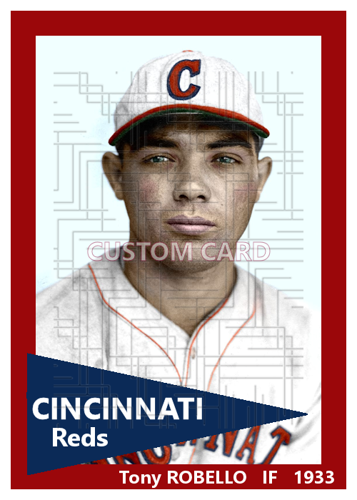 Tony Robello - 1933 Cincinnati Reds - choose a size & style