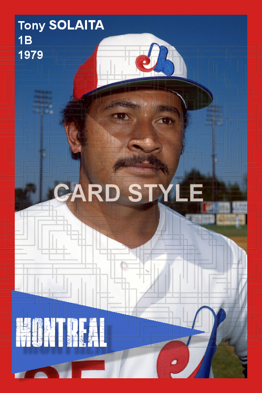 Tony Solaita - 1979 Montreal Expos - choose a size & style