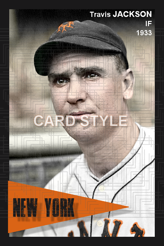 Travis Jackson - 1933 New York Giants - choose a size & style