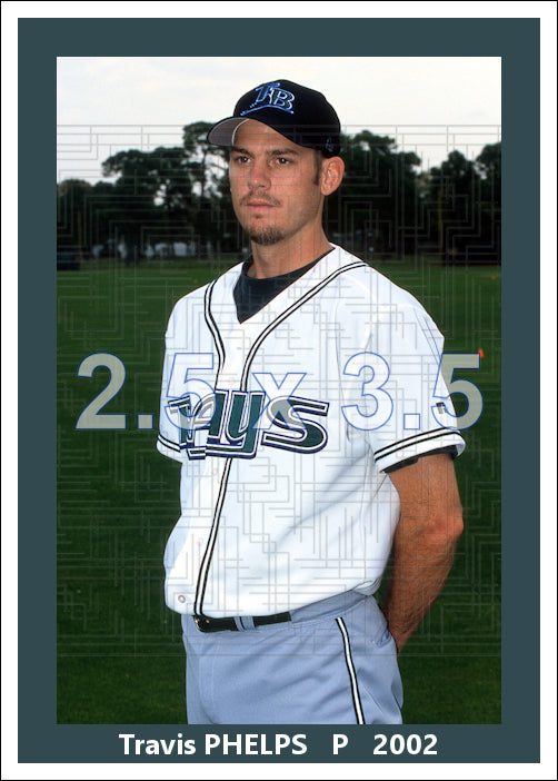 Travis Phelps - 2002 Tampa Bay Devil Rays - choose a size & style