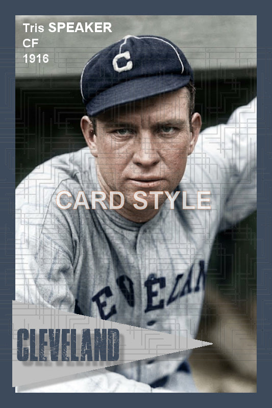 Tris Speaker - 1916 Cleveland Indians - choose a size & style