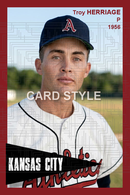Troy Herriage - 1956 Kansas City Athletics - choose a size & style