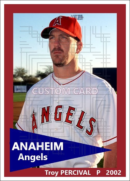 Troy Percival - 2002 Anaheim Angels - choose a size & style