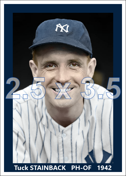 Tuck Stainback - 1942 New York Yankees - choose a size & style
