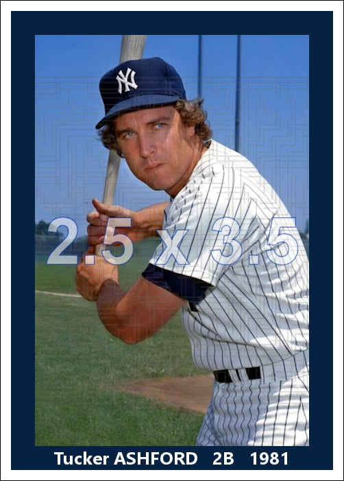 Tucker Ashford - 1981 New York Yankees - choose a size & style
