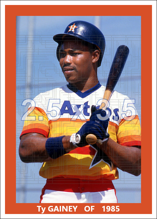 Ty Gainey - 1985 Houston Astros - choose a size & style