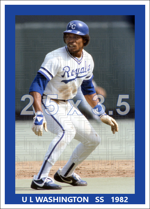 U L Washington - 1982 Kansas City Royals - choose a size & style