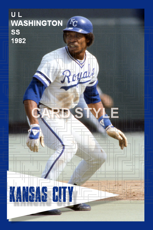 U L Washington - 1982 Kansas City Royals - choose a size & style