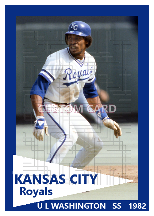 U L Washington - 1982 Kansas City Royals - choose a size & style