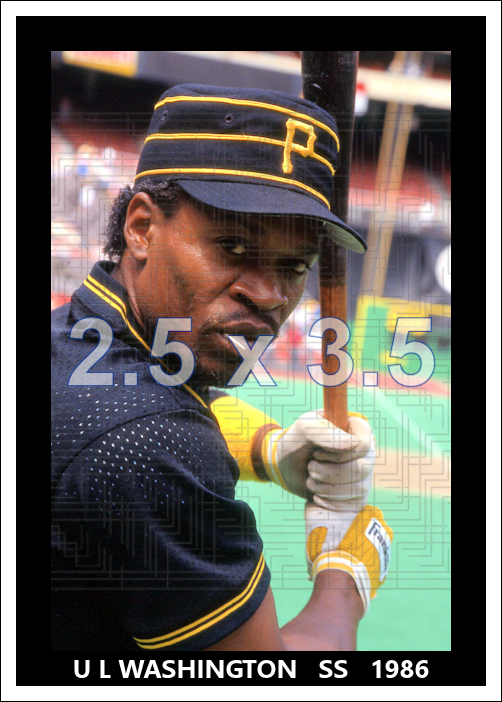 U L Washington - 1986 Pittsburgh Pirates - choose a size & style